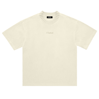 Knitted Round Neck Logo Tee