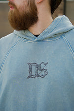 Distressed Cropped Hoodie