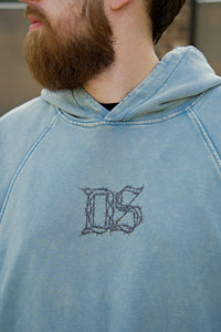 Distressed Cropped Hoodie