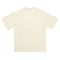 Knitted Round Neck Logo Tee