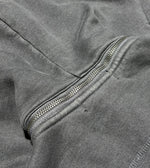 Washed Cropped Zip-Up Hoodie