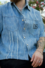 Distressed Button Up