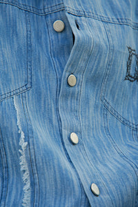 Distressed Button Up