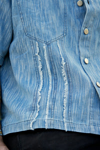 Distressed Button Up