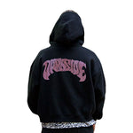 Pink Rhinestone Zip-Up Hoodie