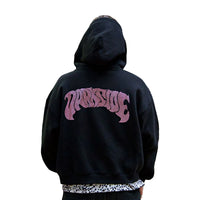 Pink Rhinestone Zip-Up Hoodie