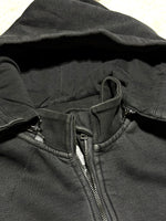 Washed Cropped Zip-Up Hoodie
