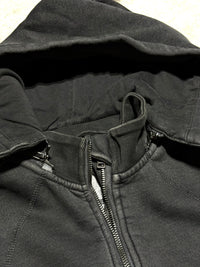 Washed Cropped Zip-Up Hoodie