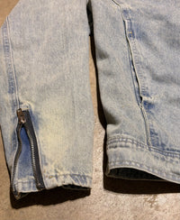 Washed Denim Motorcycle Jacket