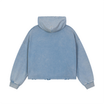 Distressed Cropped Hoodie