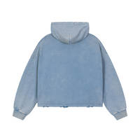Distressed Cropped Hoodie