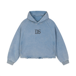 Distressed Cropped Hoodie