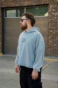 Distressed Cropped Hoodie