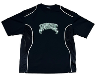 Green Chrome Piped Panel Tee