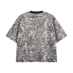 Leopard print t-shirt on a white background