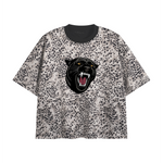 T-shirt with black panther graphic on a white background