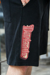 Waffle Knit Logo Shorts
